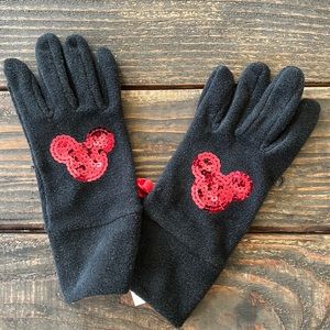 GAP Big Kids Disney Fleece Gloves With Sequin Mickey Ears